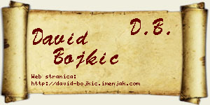 David Bojkić vizit kartica